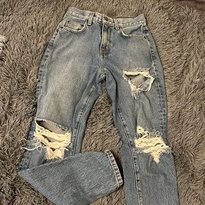 Carmar Distressed straight leg jeans